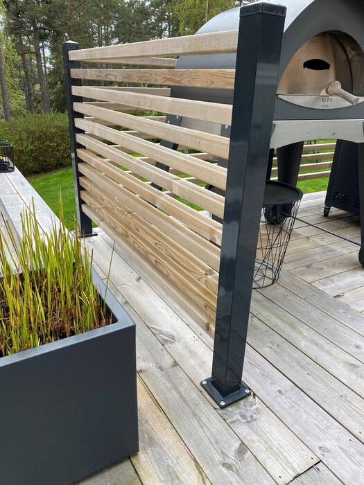 Slutstolpe Harstena Svart 1125 mm Steel Design